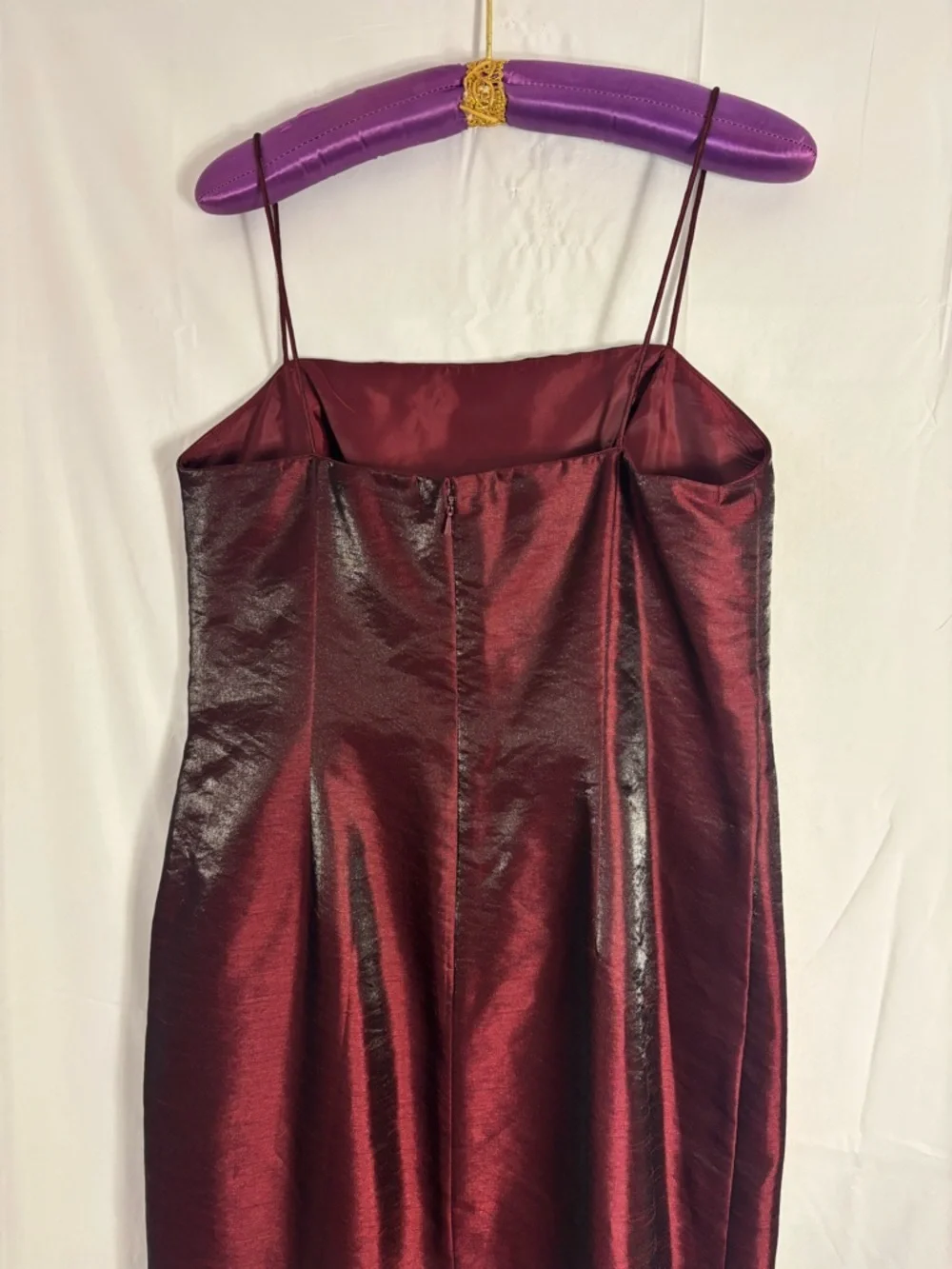 Y2K Wine Red Witchy Vampy Whimsigoth Full Length Formal Prom Dress Size XL - Picture 15 of 16